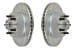Disc Brake Rotor - With Hub - Drilled / Slotted - PAIR - Repro ~ 1967 Mercury Cougar / 1967 Ford Mustang  1967,1967 cougar,1967 mustang,brake,c7w,c7z,cougar,disc,ford,ford mustang,mercury,mercury cougar,mustang,new,repro,reproduction,rotor,with,hub,break,driver,drivers,driver