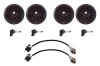 Headlight Set - Halogen Projector Housing Kit - BLACK - Repro ~ 1967 - 1973 Mercury Cougar / 1969 Ford Mustang 1967,1967 cougar,1967 mustang,1968,1968 cougar,1968 mustang,1969,1969 cougar,1969 mustang,1970,1970 cougar,1970 mustang,1971,1971 cougar,1971 mustang,1972,1972 cougar,1972 mustang,1973,1973 cougar,1973 mustang,575,C7W,C7Z,C8W,C8Z,C9W,C9Z,D0W,D0Z,D1W,D1Z,D2W,D2Z,D3W,D3Z,bulb,complete,cougar,dapper,ford,ford mustang,halogen,head,headlight,kit,lamp,light,lighting,mercury,mercury cougar,mustang,new,project,projection,projector,repro,reproduction,set,black,silver,beam,31155