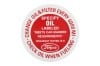 Decal - Oil Cap - Repro ~ 1967 Mercury Cougar / 1967 Ford Mustang 1967,1967 cougar,1967 mustang,C7W,C7Z,breather,cap,cougar,decal,ford,ford mustang,mercury,mercury cougar,mustang,oil,repro,reproduction,gt,standard,xr7,31420