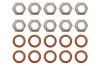 Nuts and Washers - Rear Housing Differential - Repro ~ 1967 - 1968 Mercury Cougar / 1965 - 1968 Ford Mustang 1964,1964 mustang,1965,1965 mustang,1966,1966 mustang,1967,1967 cougar,1967 mustang,1968,1968 cougar,1968 mustang,C4Z,C5Z,C6Z,C7W,C7Z,C8W,C8Z,carrier,cougar,differential,fasteners,ford,ford mustang,housing,kit,member,mercury,mercury cougar,mustang,new,nut,nuts,pumpkin,rear,repro,third,washer,washers,f598,f-598,amk,31554