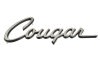 Emblem - Quarter Panel - COUGAR Script - NOS ~ 1971 - 1973 Mercury Cougar D1WY-16098-A,D1WB-16B114-A,threaded,1971,1971 cougar,1972,1972 cougar,1973,1973 cougar,D1W,D2W,D3W,chromed,cougar,emblem,mercury,mercury cougar,name,nos,notched,panel,plate,quarter,rod,script,31630,emblem,badge,script