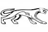 Decal - Walking Cat - Small 6.5" - BLACK - Right Facing - New ~ 1967 - 1973 Mercury Cougar 1967,1967 cougar,1968,1968 cougar,1969,1969 cougar,1970,1970 cougar,1971,1971 cougar,1972,1972 cougar,1973,1973 cougar,black,c7w,c8w,c9w,cat,cougar,d0w,d1w,d2w,d3w,decal,logo,mercury,mercury cougar,new,walk,walking,black,right,facing,31719