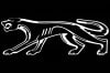 Decal - Walking Cat - Small 6.5" - WHITE - Left Facing - New ~ 1967 - 1973 Mercury Cougar 1967,1967 cougar,1968,1968 cougar,1969,1969 cougar,1970,1970 cougar,1971,1971 cougar,1972,1972 cougar,1973,1973 cougar,black,c7w,c8w,c9w,cat,cougar,d0w,d1w,d2w,d3w,decal,logo,mercury,mercury cougar,new,walk,walking,white,left,facing,31720