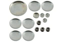 Freeze / Expansion Plug - 15 Piece Set - Steel - 289 / 302 / 351W - Repro - 1967 - 1970 Cougar / 1967 - 1973 Ford Mustang  1964,1964 mustang,1965,1965 mustang,1966,1966 mustang,1967,1967 cougar,1967 mustang,1968,1968 cougar,1968 mustang,1969,1969 cougar,1969 mustang,1970,1970 cougar,1970 mustang,1971,1971 mustang,1972,1972 mustang,1973,1973 mustang,289,302,351,351w,C4Z,C5Z,C6Z,C7W,C7Z,C8W,C8Z,C9W,C9Z,D0W,D0Z,D1Z,D2Z,D3Z,brass,steel,cougar,expansion,ford,ford mustang,freeze,mercury,mercury cougar,mustang,plug,plugs,set,steel,31984