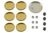 Freeze / Expansion Plug - 20 Piece Set - Brass - 390 / 427 / 428CJ - Repro - 1967 - 1970 Cougar / 1967 - 1970 Ford Mustang 31998,1967,1967 cougar,1967 mustang,1968,1968 cougar,1968 mustang,1969,1969 cougar,1969 mustang,1970,1970 cougar,1970 mustang,390,427,428,428cj,C7W,C7Z,C8W,C8Z,C9W,C9Z,D0W,D0Z,brass,cougar,expansion,ford,ford mustang,freeze,mercury,mercury cougar,mustang,plug,plugs,set,steel