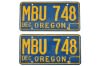 Licence Plates - Oregon - Original Blue and Yellow - PAIR - Restored ~ 1967 - 1973 Mercury Cougar / 1967 - 1973 Ford Mustang 32059,1964,1964 mustang,1965,1965 mustang,1966,1966 mustang,1967,1967 cougar,1967 mustang,1968,1968 cougar,1968 mustang,1969,1969 cougar,1969 mustang,1970,1970 cougar,1970 mustang,1971,1971 cougar,1971 mustang,1972,1972 cougar,1972 mustang,1973,1973 cougar,1973 mustang,C4Z,C5Z,C6Z,C7W,C7Z,C8W,C8Z,C9W,C9Z,D0W,D0Z,D1W,D1Z,D2W,D2Z,D3W,D3Z,blue,cougar,ford,ford mustang,licence,mercury,mercury cougar,mustang,oregon,original,pair,plates,restored,yellow