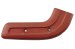 Seat Hinge Cover - Driver Side Outer  - RED - Used ~ 1967 Mercury Cougar   C5ZB-6561692,C5ZB-6561693,C7WB-6561694,C7WB-6561695,1967,1967 cougar,1967 mustang,cougar,covers,c7w,ford,hinge,mercury,mercury cougar,seat,used,right,left,32483,RED,inner,outer,passenger,driver