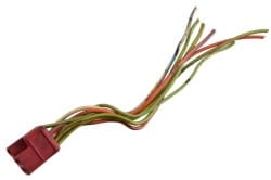 Wiring Pigtail - To Sequential Box - Red Plug - Used ~ 1969 Mercury Cougar   1969,1969 cougar,32527,C9W,box,cougar,harness,mercury,mercury cougar,pigtail,plug,red,repair,sequential,unit,used,wire,wiring