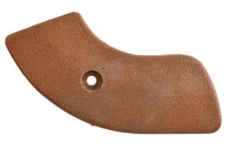Seat Hinge Cover - Driver Side Inner - GINGER - Used ~ 1970 Mercury Cougar / 1970 Ford Mustang  C8ZB-6561694,C8ZB-6561692,C8ZB-6561693,C8ZB-6561695,1969,1970,1968,1968 cougar,1968 mustang,cougar,covers,c8w,c8z,c9z,c9w,d0z,d0w,ford,hinge,mercury,mercury cougar,seat,used,right,left,32557,ginger,inner,outer,passenger,driver