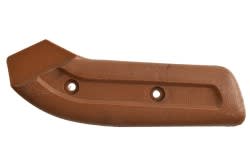 Seat Hinge Cover - Passenger Side Outer - GINGER - Used ~ 1970 Mercury Cougar / 1970 Ford Mustang  D0ZB-6561694,C8ZB-6561692,C8ZB-6561693,D0ZB-6561695,1969,1970,1968,1968 cougar,1968 mustang,cougar,covers,c8w,c8z,c9z,c9w,d0z,d0w,ford,hinge,mercury,mercury cougar,seat,used,right,left,32558,ginger,inner,outer,passenger,driver