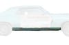 Rocker Rail - Passenger Side Coupe - Used ~ 1969 Mercury Cougar  34108,6510129,1969,1969 cougar,6510116,6510117,6510128,6510132,6510133,C9W,cougar,coupe,cut,hardtop,inner,mercury,mercury cougar,outer,panel,driver,passenger,rail,rocker,side,special,used