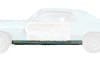 Rocker Rail - Driver Side Coupe - Used ~ 1969 Mercury Cougar  34109,6510129,1969,1969 cougar,6510116,6510117,6510128,6510132,6510133,C9W,cougar,coupe,cut,hardtop,inner,mercury,mercury cougar,outer,panel,driver,passenger,rail,rocker,side,special,used