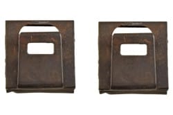 Clip - Bezel - Master Power Window Switch - PAIR - NOS ~ 1970 - 1972 Mercury Cougar / 1970 - 1972 Ford Mustang  spring,steel,chrome,bezel,retaining,clip,door,panel,snap,fastener,power,window,driver,door,panel,side,master,switch,retainer,C9AB-14A432-C,1970,1970 cougar,D0W,cougar,mercury,mercury cougar,D0AZ-14570-A,1971,1971 cougar,1971 mustang,1972,1972 cougar,1972 mustang,bezel,clip,cougar,d1w,d1z,d2w,d2z,each,ford,ford mustang,master,mercury,mercury cougar,mustang,power,switch,window,34321,new,old,stock,nos,original,master