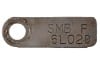 Identification Tag - SMB-F -Steering Gear Box - 6L02B Date - Used ~ 1967 - 1970 Mercury Cougar / 1967 - 1970 Ford Mustang 1967,1967 cougar,1967 mustang,1968,1968 cougar,1968 mustang,1969,1969 cougar,1969 mustang,1970,1970 cougar,1970 mustang,smb,smb-f,c7w,c7z,c8w,c8z,c9w,c9z,cougar,d0w,d0z,ford,ford mustang,mercury,mercury cougar,mustang,steering,used,34369,tag,identification,competition,handling,boss,gt