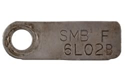 Identification Tag - SMB-F -Steering Gear Box - 6L02B Date - Used ~ 1967 - 1970 Mercury Cougar / 1967 - 1970 Ford Mustang  1967,1967 cougar,1967 mustang,1968,1968 cougar,1968 mustang,1969,1969 cougar,1969 mustang,1970,1970 cougar,1970 mustang,smb,smb-f,c7w,c7z,c8w,c8z,c9w,c9z,cougar,d0w,d0z,ford,ford mustang,mercury,mercury cougar,mustang,steering,used,34369,tag,identification,competition,handling,boss,gt
