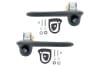 Door Handles - Exterior - PAIR - BLACK - Repro ~ 1967 - 1968 Mercury Cougar / 1967 - 1968 Ford Mustang 1967,1967 cougar,1967 mustang,1968,1968 cougar,1968 mustang,c7w,c7z,c8w,c8z,chrome,cougar,door,economy,exterior,ford,ford mustang,handle,kit,mercury,mercury cougar,mustang,new,repro,reproduction,set,release,driver,drivers,driver's,passenger,passengers,passenger's,side,34381,black,blacked,out