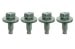 Screws - Hood Latch Support - Set of 4 - Repro ~ 1969 - 1970 Mercury Cougar / 1969 - 1970 Ford Mustang 1001079,f2d35 1969,1969 cougar,1969 mustang,1970,1970 cougar,1970 mustang,c9w,c9z,cougar,d0w,d0z,ford,ford mustang,hood,latch,mercury,mercury cougar,mustang,new,repro,reproduction,screws,set,support,41079