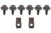 Fastener Kit - Hood Latch Vertical Support - Repro ~ 1969 - 1970 Mercury Cougar / 1969 - 1970 Ford Mustang 1969,1969 cougar,1969 mustang,1970,1970 cougar,1970 mustang,c9w,c9z,cougar,d0w,d0z,ford,ford mustang,hood,kit,latch,mercury,mercury cougar,mounting,mustang,new,nut,repro,reproduction,screw,support,vertical,41080