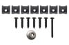 Screws - Instrument Finish Panel Cluster - Repro ~ 1967 - 1968 Mercury Cougar 1967,1967 cougar,1968,1968 cougar,c7w,c8w,cluster,cougar,finish,instrument,mercury,mercury cougar,new,panel,repro,reproduction,screws,fastener,dash,kit,j nut,j,nut,nuts,dash.installation,41175mdash,face,pad