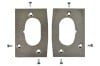 Reinforcement Plate Kit - Door Latch - Repro ~ 1967 - 1970 Mercury Cougar / 1967 - 1970 Ford Mustang 1967,1967 cougar,1967 mustang,1968,1968 cougar,1968 mustang,1969,1969 cougar,1969 mustang,1970,1970 cougar,1970 mustang,c7w,c7z,c8w,c8z,c9w,c9z,cougar,d0w,d0z,door,ford,ford mustang,kit,latch,mercury,mercury cougar,mustang,new,plate,reinforcement,repro,reproduction,door,repair,kit,weld,in,latch,striker,cracked,crack,worn,hinge,shell,catch,over,sized,cracked,41506