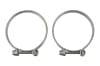 Fuel Tank - Filler Hose Clamps - Pair - Repro ~ 1967 - 1970 Mercury Cougar - 1967 - 1970 Ford Mustang 1967,1967 cougar,1967 mustang,1968,1968 cougar,1968 mustang,1969,1969 cougar,1969 mustang,1970,1970 cougar,1970 mustang,c7w,c7z,c8w,c8z,c9w,c9z,clamps,cougar,d0w,d0z,filler,ford,ford mustang,fuel,hose,mercury,mercury cougar,mustang,neck,new,pair,repro,reproduction,tank,driver,drivers,drivers,passenger,passengers,passengers,side,41760