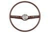 Steering Wheel - Standard - RED - Repro ~ 1968 - 1969 Mercury Cougar / 1968 - 1969 Ford Mustang 1968,1968 cougar,1968 mustang,1969,1969 cougar,1969 mustang,c8w,c8z,c9w,c9z,cougar,dark,ford,ford mustang,maroon,mercury,mercury cougar,mustang,new,red,repro,reproduction,standard,steering,wheel,41907