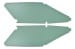 Interior Sail Panels - MEDIUM GREEN - Economy - Repro ~ 1969 - 1970 Mercury Cougar 1969,1969 cougar,1970,1970 cougar,c9w,cougar,d0w,green,head,headliner,interior,liner,med,medium,mercury,mercury cougar,new,panels,repro,reproduction,sail,economy,42100,fabric,interior,roof,liner,xr7