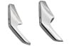 Bumper Guards - With Holes - Front - Restored - PAIR ~ 1971 - 1972 Mercury Cougar 1971,1971 cougar,1972,1972 cougar,bumper,cougar,d1w,d2w,front,guards,mercury,mercury cougar,pair,rechromed,restored,driver,drivers,drivers,passenger,passengers,passengers,side,42504