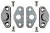 Door Striker Plates - STAINLESS STEEL - PAIR - Repro ~ 1967 - 1970 Mercury Cougar / 1967 - 1970 Ford Mustang 1967,1967 cougar,1967 mustang,1968,1968 cougar,1968 mustang,1969,1969 cougar,1969 mustang,1970,1970 cougar,1970 mustang,c5az 6222008 a,c7w,c7z,c8w,c8z,c9w,c9z,cougar,d0w,d0z,door,ford,ford mustang,mecury,mercury cougar,mustang,pair,plates,stainless,stainless door striker plates,striker,driver,drivers,drivers,passenger,passengers,passengers,side,15705