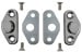 Door Striker Plates - STAINLESS STEEL - PAIR - Repro ~ 1967 - 1970 Mercury Cougar / 1967 - 1970 Ford Mustang 6521607,C5AZ-6222008-A 1967,1967 cougar,1967 mustang,1968,1968 cougar,1968 mustang,1969,1969 cougar,1969 mustang,1970,1970 cougar,1970 mustang,c5az 6222008 a,c7w,c7z,c8w,c8z,c9w,c9z,cougar,d0w,d0z,door,ford,ford mustang,mecury,mercury cougar,mustang,pair,plates,stainless,stainless door striker plates,striker,driver,drivers,driver