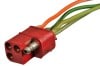Taillight Plug and Wiring Pigtail - D3 - RED Plug - Used ~ 1968 Mercury Cougar 1968,1968 cougar,c8w,cougar,mercury,mercury cougar,pigtail,plug,red,relay,sequential,signal,taillight,turn,used,wiring,27323