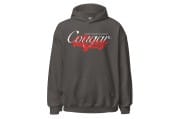 Sweatshirt - Gray Hoodie - Red Silhouette - New ~ 1967 - 1973 Mercury Cougar  1967,1967 cougar,1967 mustang,1968,1968 cougar,1968 mustang,1969,1969 cougar,1969 mustang,1970,1970 cougar,1970 mustang,1971,1971 cougar,1971 mustang,1972,1972 cougar,1972 mustang,1973,1973 cougar,1973 mustang,C7W,C7Z,C8W,C8Z,C9W,C9Z,D0W,D0Z,D1W,D1Z,D2W,D2Z,D3W,D3Z,cougar,dark blue,ford,ford mustang,hooded,hoodie,hoody,mercury,mercury cougar,mustang,navy blue,new,pocket,shirt,sweat,sweater,sweatshirt,black,apparel,Gray_Hooded_Pullover_Silhouette,gray,ghost,spectre,silhouette,red