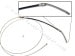 Cable - Emergency / Parking Brake - Long Side / Passenger Side  - Rear - Repro ~ 1970 - 1973 Mercury Cougar / 1970 - 1973 Ford Mustang  1970,1970 cougar,1970 mustang,1971,1971 cougar,1971 mustang,1972,1972 cougar,1972 mustang,1973,1973 cougar,1973 mustang,brake,cable,cougar,d0w,d0z,d1w,d1z,d2w,d2z,d3w,d3z,emergency,ford,ford mustang,mercury,mercury cougar,mustang,new,parking,premium,rear,repro,reproduction,right,rear brake cable,break,passenger,passengers,passenger