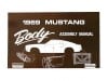Body Assembly Manual - Repro ~ 1969 Ford Mustang 1969,1969 mustang,assembly,body,c9z,ford,ford mustang,manual,mustang,new,repro,reproduction,schematic,book, booklet, diagram, pamphlet, flyer, guide, schematic, diagnostic, brochure,25881