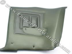 Rear Interior Panel - XR7 - GREEN - Passenger Side - Used ~ 1970 Mercury Cougar 70xrpsgrn,115 1970,1970 cougar,cougar,d0w,filler,panels,green,interior,mercury,mercury cougar,panel,passenger,rear,side,used,xr7,passenger,passengers,passenger