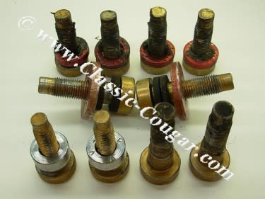 Fastener Kit - Seat Belt - Complete - COUPE - Used ~ 1970 - 1973 Mercury Cougar / 1970 - 1973 Ford Mustang 27011, 14-1243,14-0061 1970,1971,1973,d0w,d1w,d3w,d0z,d1z,d3z,d2z,1972,1972 cougar,belt,bolts,complete,cougar,coupe,d2w,ford,kit,mercury,mercury cougar,mounting,mustang,original,seat,used,14-0047